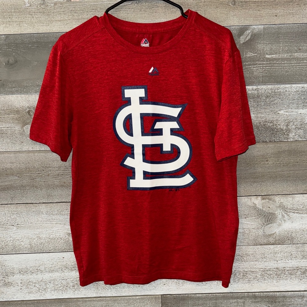 Majestic STL Cardinals Red Men’s Tee with Bold Logo